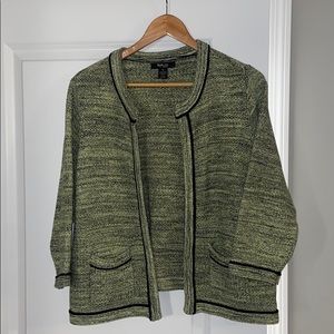 Green shimmer cardigan